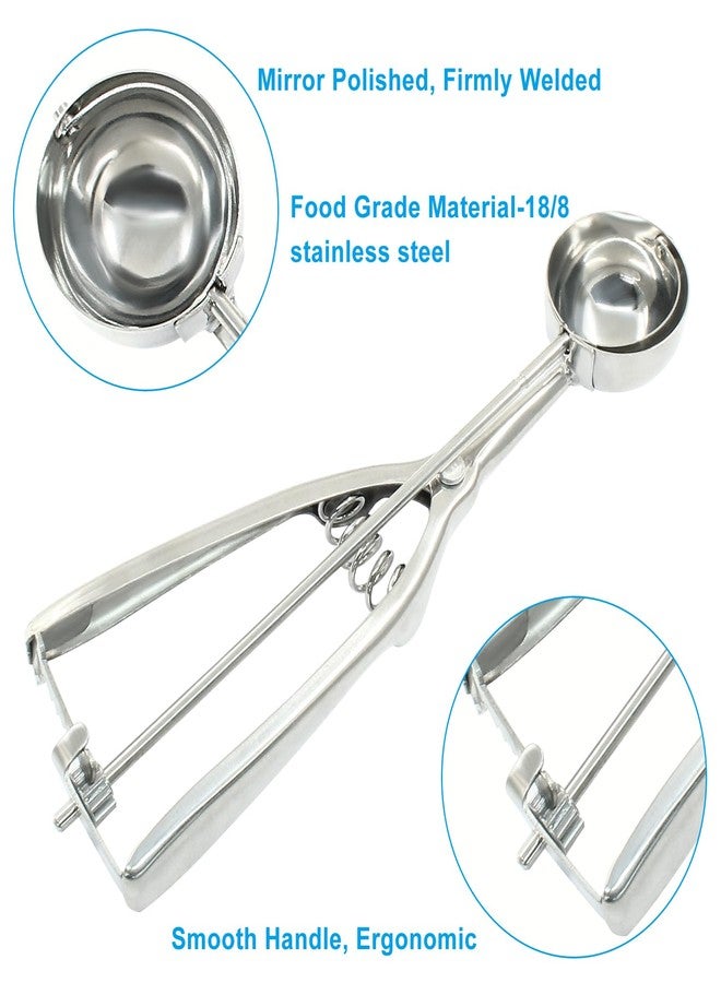 LDEXIN Cookie Scoop 2 Tablespoon, Ice Cream Scoop, 18/8 Stainless Steel, 2 Tbsp/ 30ml / 1 oz Cookie Dough Scoop for Baking, Ice Cream Scooper with Trigger Release(#40) - Image 5
